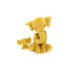 Les Deglingos Peluche Dimoitou l'éléphant jaune moutarde - Les Ptipotos by Déglingos