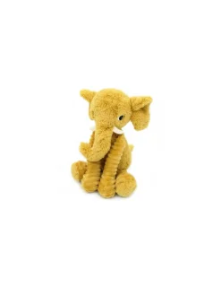 Les Deglingos Peluche Dimoitou l'éléphant jaune moutarde - Les Ptipotos by Déglingos