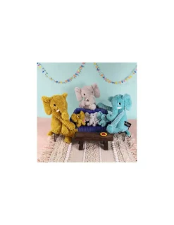 Les Deglingos Peluche Dimoitou l'éléphant aqua - Les Ptipotos by Déglingos