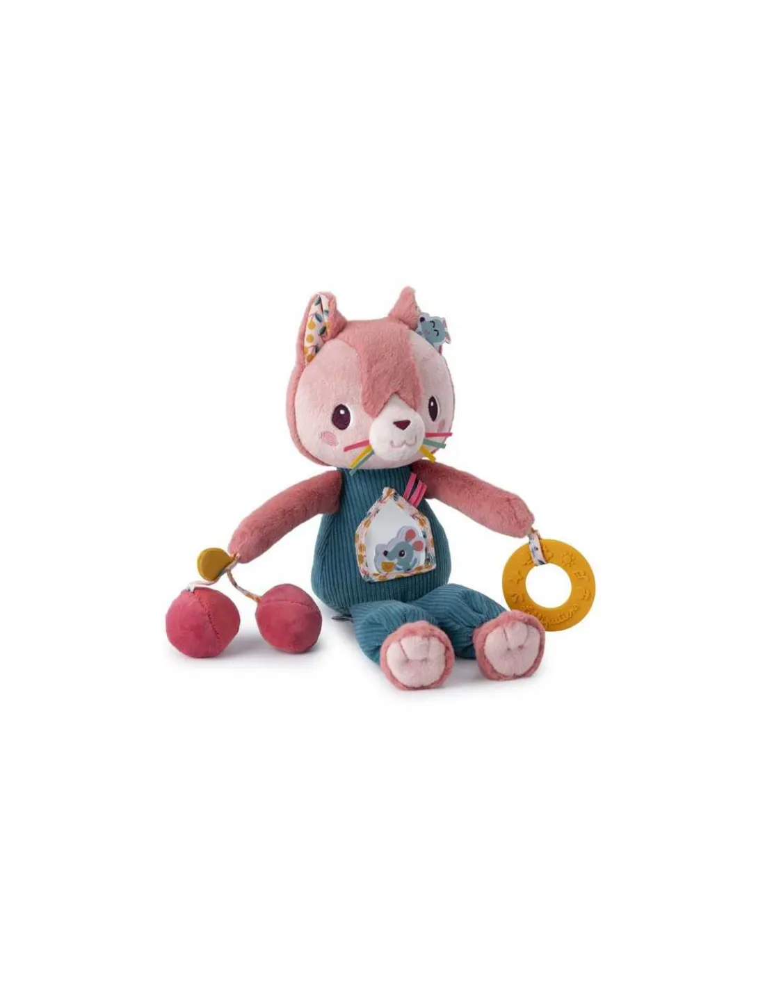 Lilliputiens Peluche Jeanne chat multi-activités -