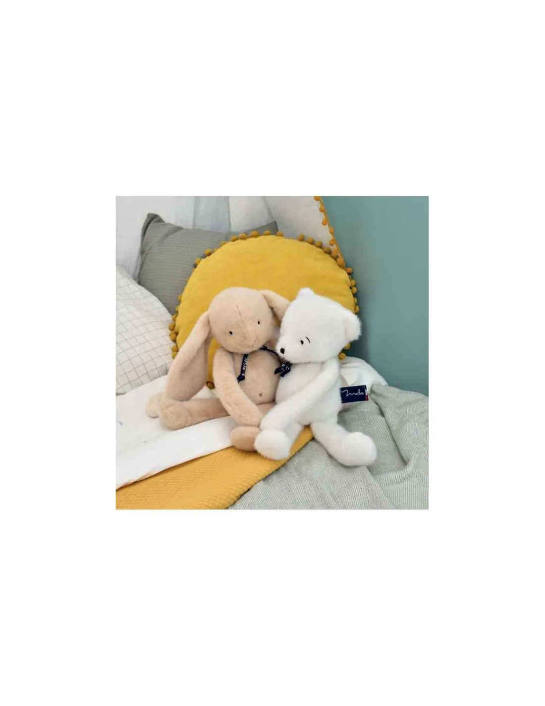 Mailou Tradition Peluche Lapin Méloé 37 cm beige - Maïlou Tradition