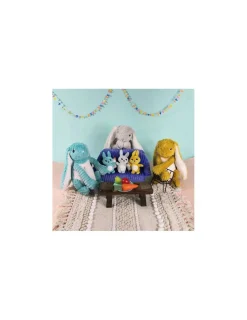 Les Deglingos Peluche Toudou le lapin jaune moutarde - Les Ptipotos by Déglingos