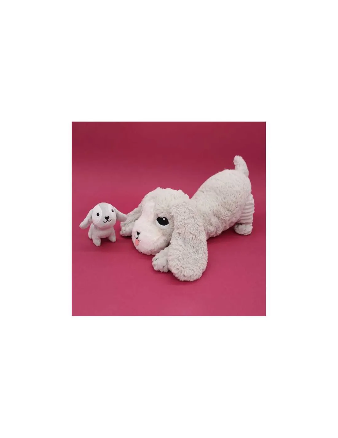 Les Deglingos Peluche Toutou le chien gris clair - Les Ptipotos by Déglingos