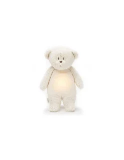 Moonie Peluche veilleuse musicale ourson Blanc polaire -