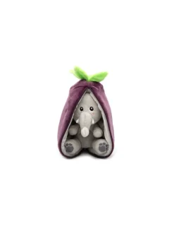 Les Deglingos Peluche Velvet l'éléphant aubergine - Flipetz by Déglingos