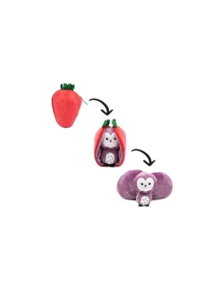Les Deglingos Peluche Violet la chouette fraise - Flipetz by Déglingos
