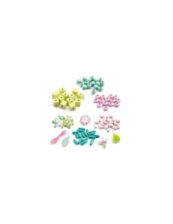 Djeco Perles en bois feuilles et fleurs -
