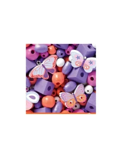 Djeco Perles en bois papillons -