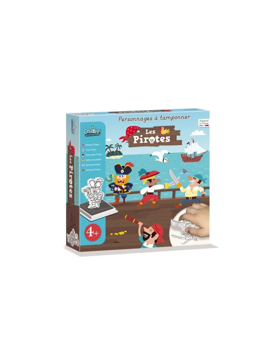 Crea Lign’ Personnages à tamponner Les Pirates - CréaLign'