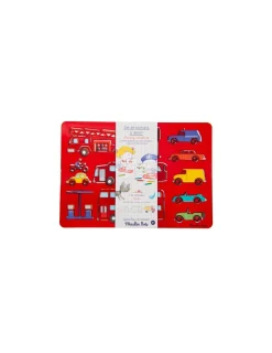 Moulin Roty Pochoirs à dessin Véhicules Aujourd'hui c'est mercredi -