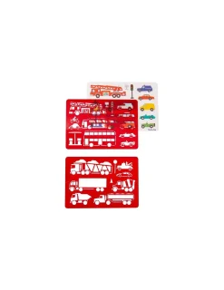 Moulin Roty Pochoirs à dessin Véhicules Aujourd'hui c'est mercredi -