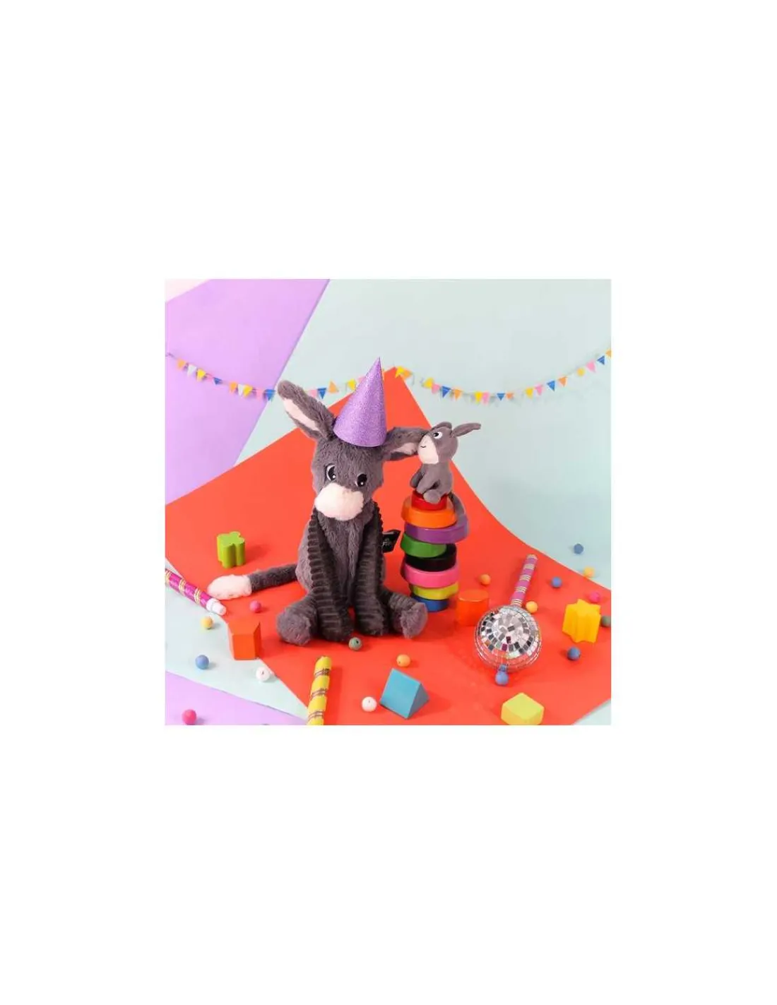 Les Deglingos Poitou l'âne gris maman et bébé - Les Ptipotos by Déglingos