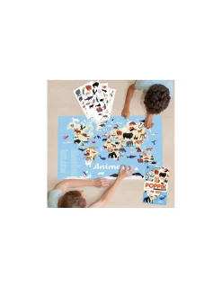 Poppik Poster en stickers animaux du monde -