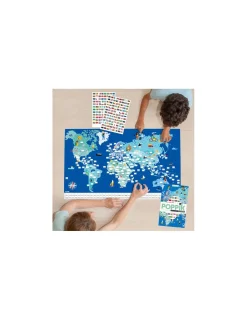 Poppik Poster en stickers drapeaux du monde -