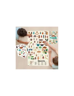 Poppik Poster en stickers insectes -