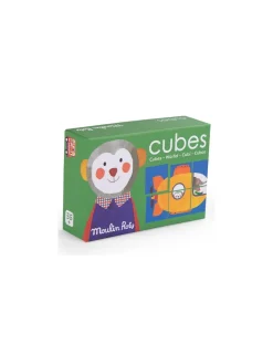 Moulin Roty Puzzle 6 cubes Les Popipop -