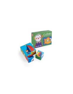 Moulin Roty Puzzle 6 cubes Les Popipop -