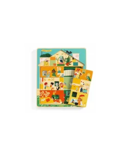 Djeco Puzzle 3 niveaux Chez Léo -