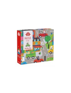 Enfant Moulin Roty Puzzle 48 pièces en ville Les Popipop -