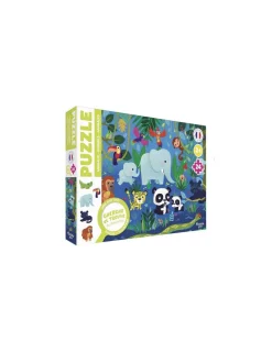 Auzou Puzzle cherche et trouve des tout petits animaux -