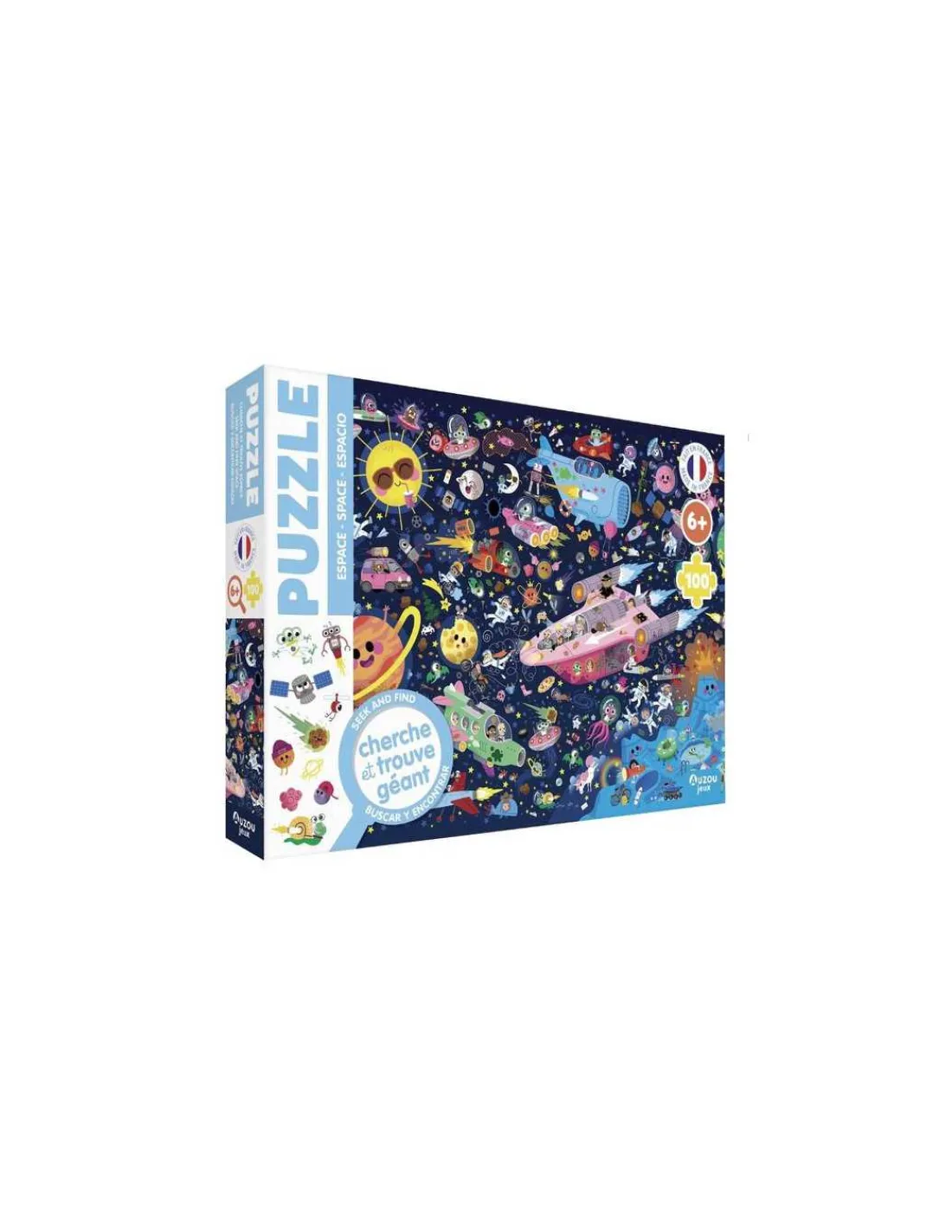 Auzou Puzzle cherche et trouve géant Espace -
