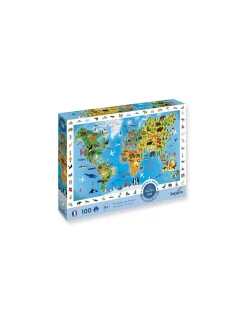 Sentosphere Puzzle Cherche et trouve Planisphère des Animaux - Sentosphère