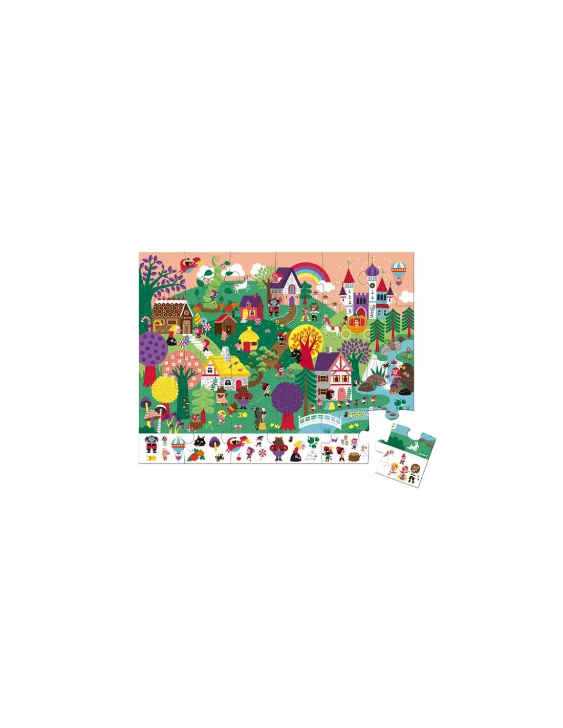 Enfant Janod Puzzle d'observation les contes 24 pièces -