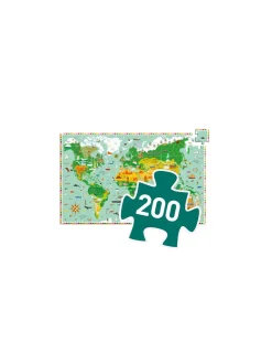 Djeco Puzzle d'observation Tour du monde 200 pièces -