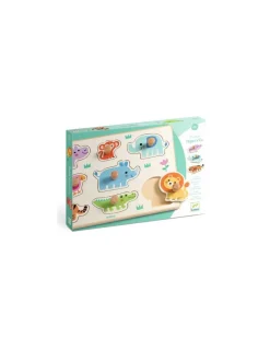 Djeco Puzzle en bois Hippo'n'Co -
