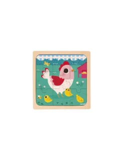 Janod Puzzle en bois Poulette Henriette -