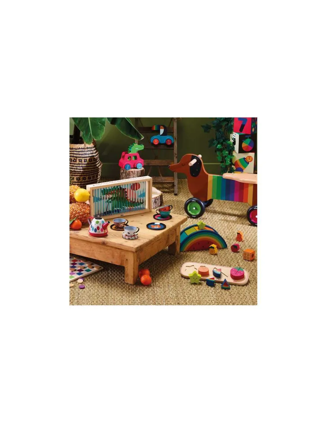 Vilac Puzzle encastrement 1,2,3 et 4 fruits Andy Westface -