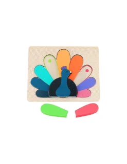 Vilac Puzzle encastrement en volume paon Andy Westface -