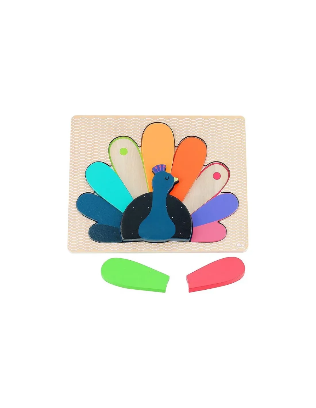 Vilac Puzzle encastrement en volume paon Andy Westface -