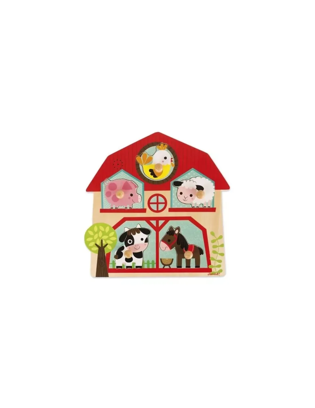 Janod Puzzle musical les copains de la ferme -