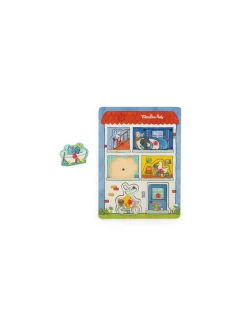 Moulin Roty Puzzle sonore en bois Puce & Pilou -