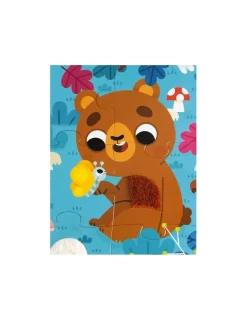 Janod Puzzle tactile les animaux de la forêt -
