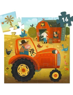 Djeco Puzzle Tracteur 16 pièces -