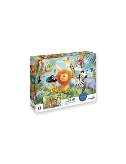 Enfant Sentosphere Puzzles Animaux sauvages 24 pièces - Sentosphère