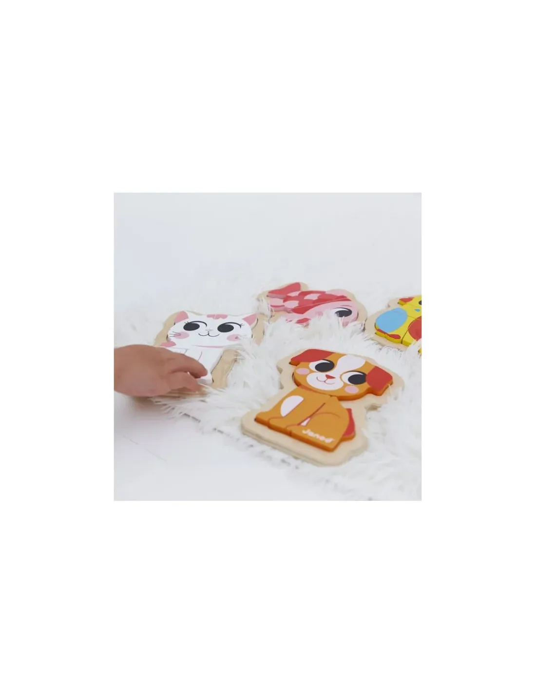 Janod Puzzles évolutifs en bois Animaux domestiques -