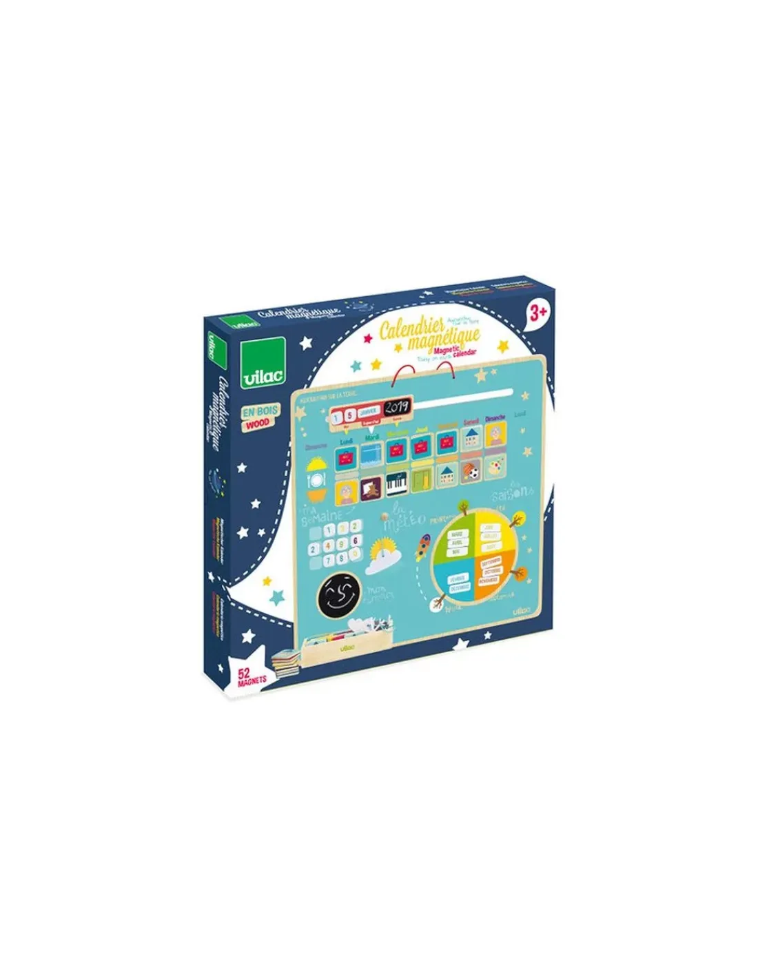 Vilac Semainier magnétique Aujourd'hui sur la terre -