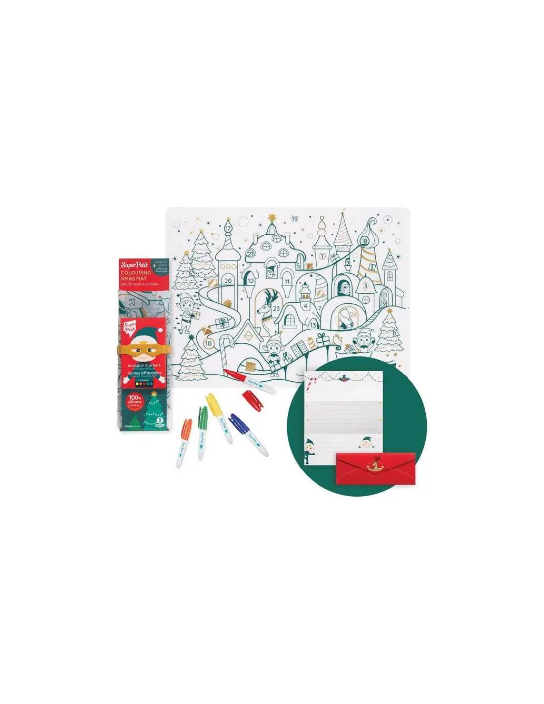 Super Petit Set à colorier silicone Village de Noël -