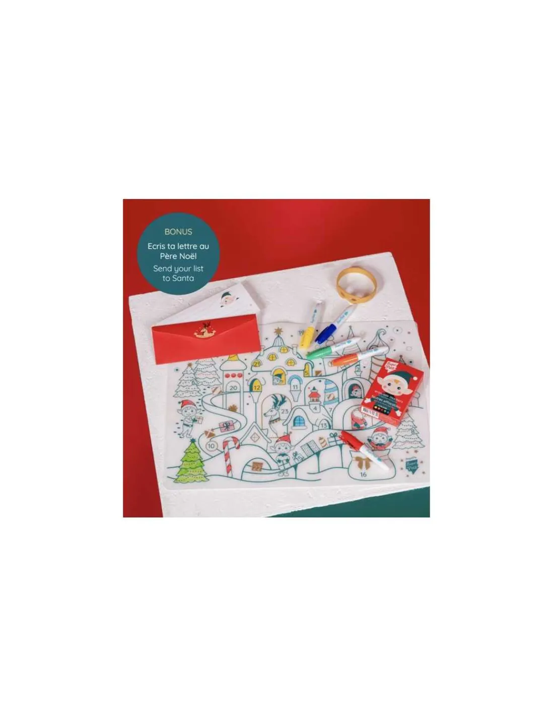 Super Petit Set à colorier silicone Village de Noël -