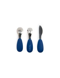 Moulin Roty Set couverts silicone Puce & Pilou -