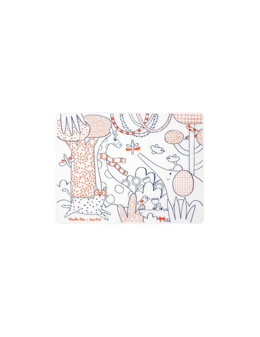 Moulin Roty Set en silicone à colorier et 5 feutres Les Toupitis -