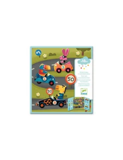 Djeco Stickers repositionnables les voitures -