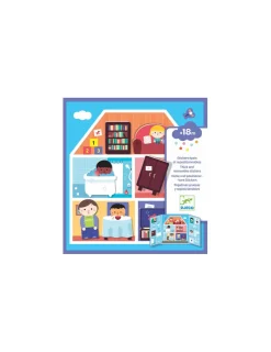 Djeco Stickers repositionnables la maison -