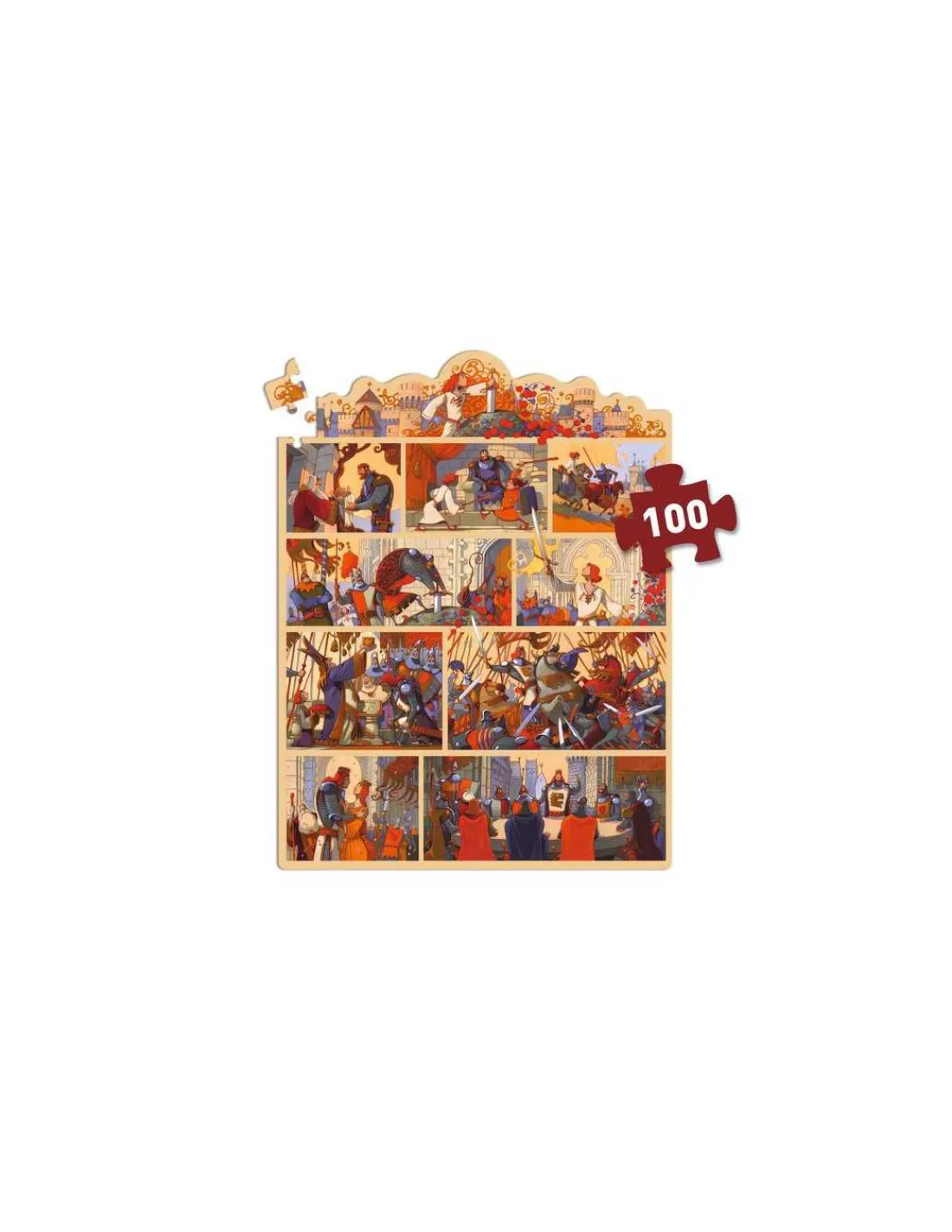 Djeco Story puzzle Le Roi Arthur 100 pièces -