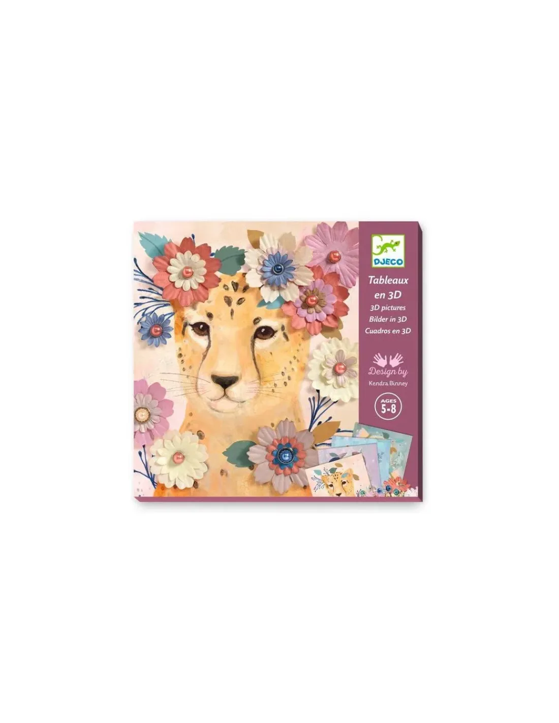 Djeco Tableaux en 3D Couronnes de fleurs -