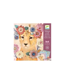 Djeco Tableaux en 3D Couronnes de fleurs -