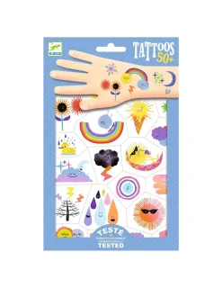 Enfant Djeco Tatouages Emojis météo -